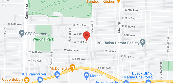 map of 16 W 61ST AVENUE